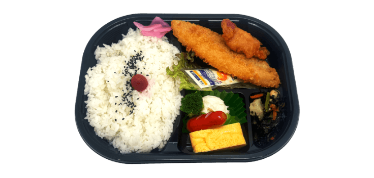 白身魚フライ弁当の画像